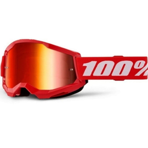 Gogle rowerowe 100% STRATA 2 JUNIOR Czerwone\Czerwone