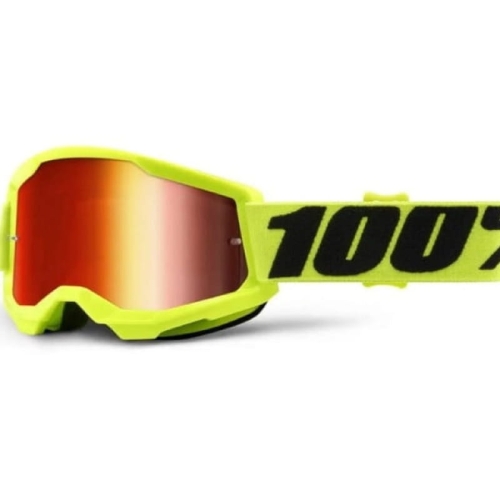 Gogle rowerowe 100% STRATA 2 JUNIOR Żółte / czerwone