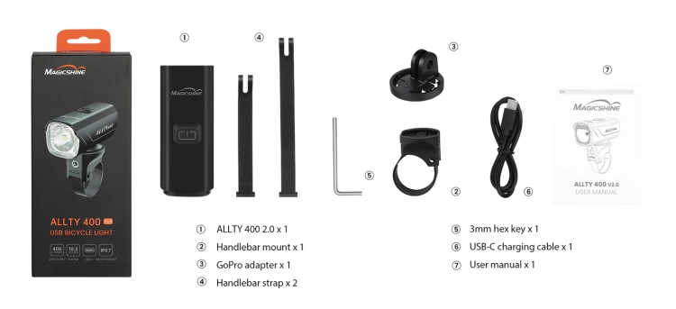 Lampka przednia MAGICSHINE ALLTY 400