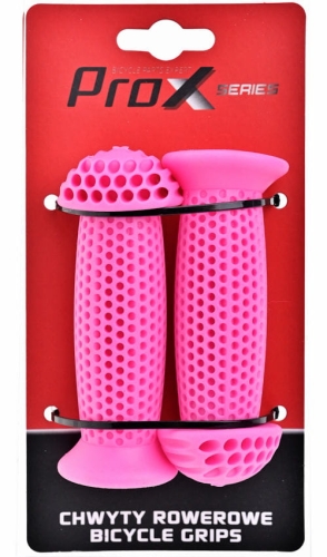 Chwyty rowerowe PROX gp-39b różowe 110mm dziecięce