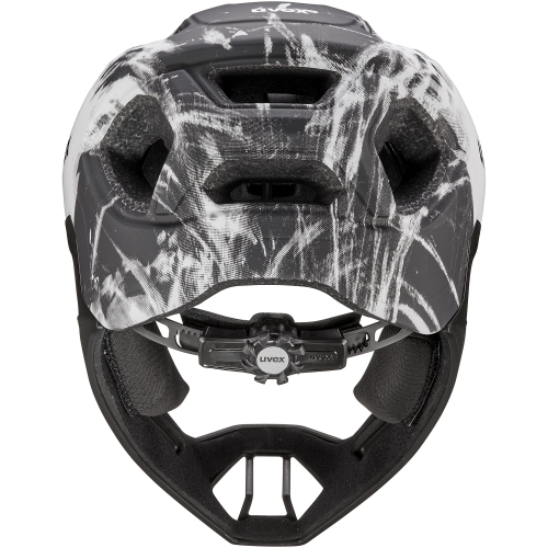 Kask rowerowy Uvex React Jr fullface Balck White Mat