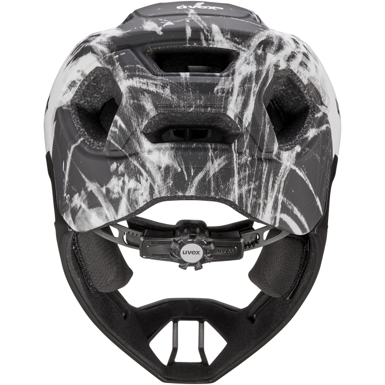 Kask rowerowy Uvex React Jr fullface Balck White Mat