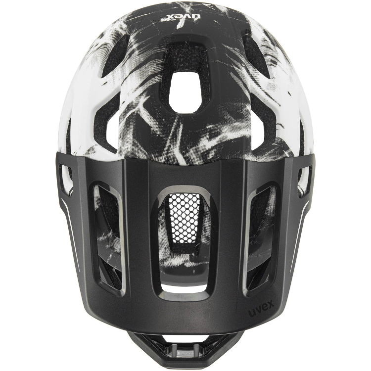 Kask rowerowy Uvex React Jr fullface Balck White Mat