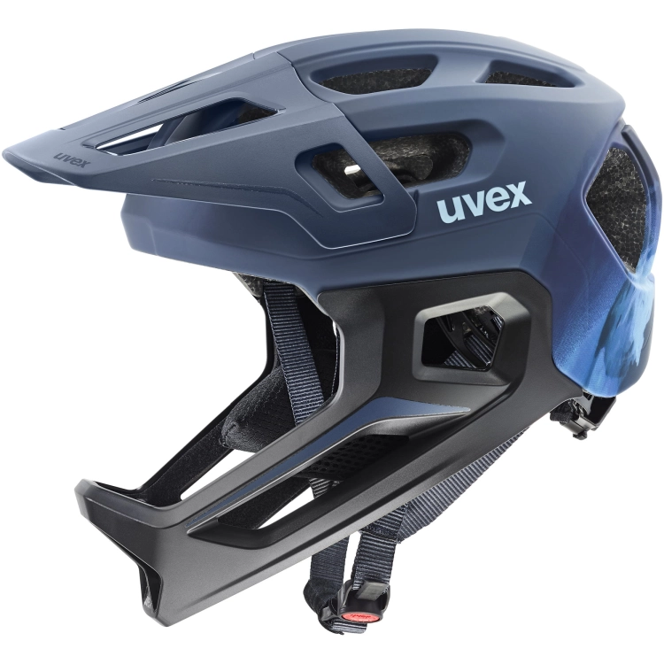 Kask rowerowy Uvex React Jr fullface Dusk Blue Mat