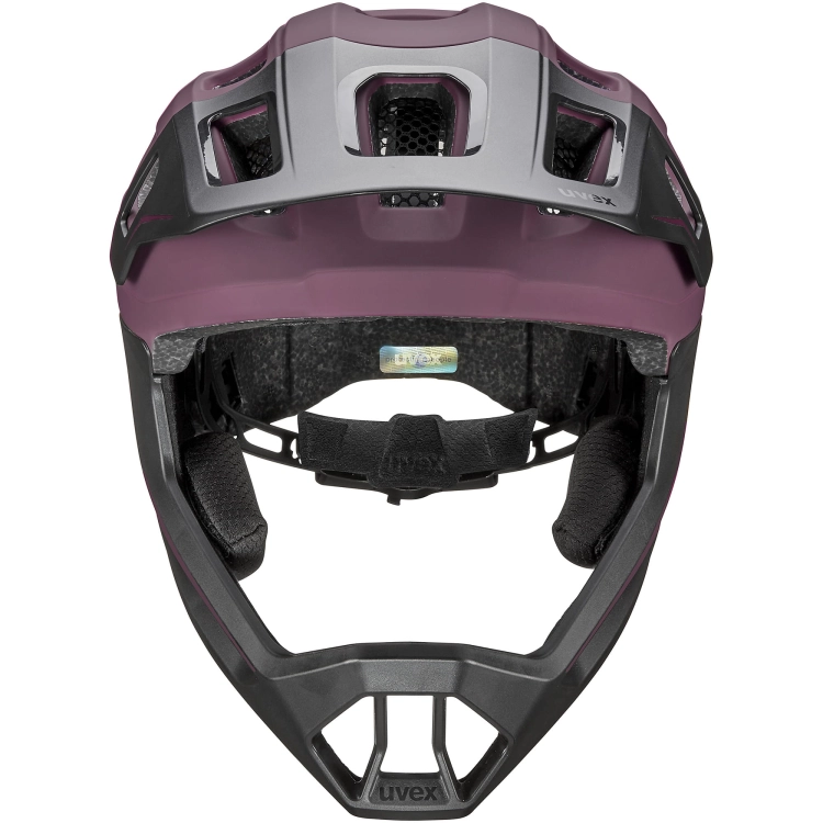 Kask rowerowy Uvex React Jr fullface Cranberry Mat