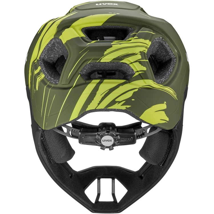 Kask rowerowy Uvex React Jr fullface Dark Olive Mat