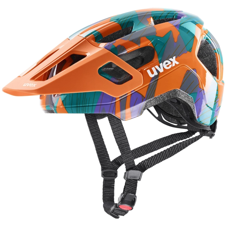 Kask rowerowy Uvex React Jr Papaya Camo mat