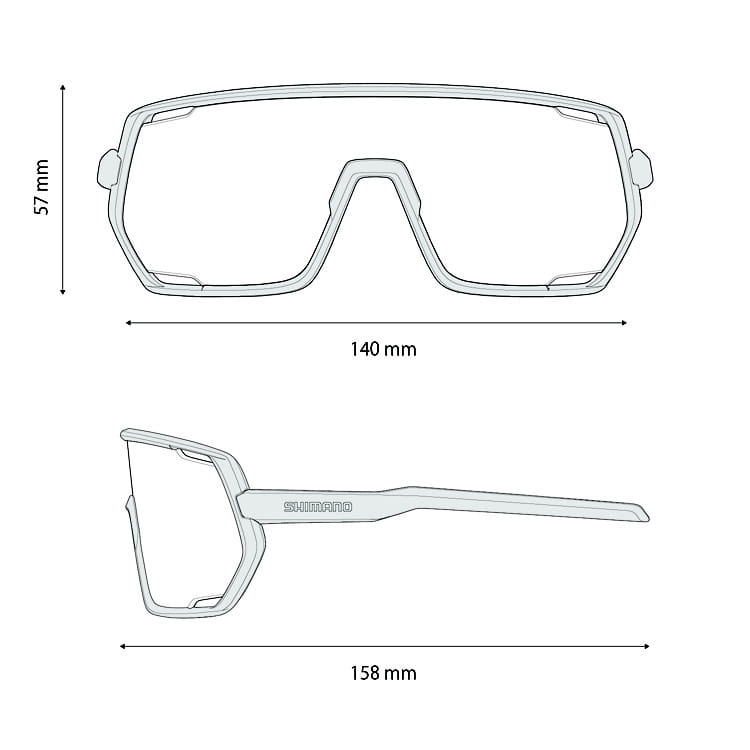 Okulary rowerowe SHIMANO TECHNIUM PHOTOCHROMIC GRAY (PH) Black Matt
