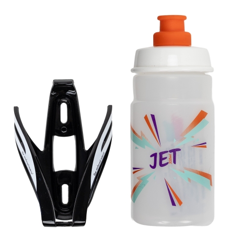 Zestaw Elite Kit CEO koszyk + bidon Jet 350 ml pomarańczowy