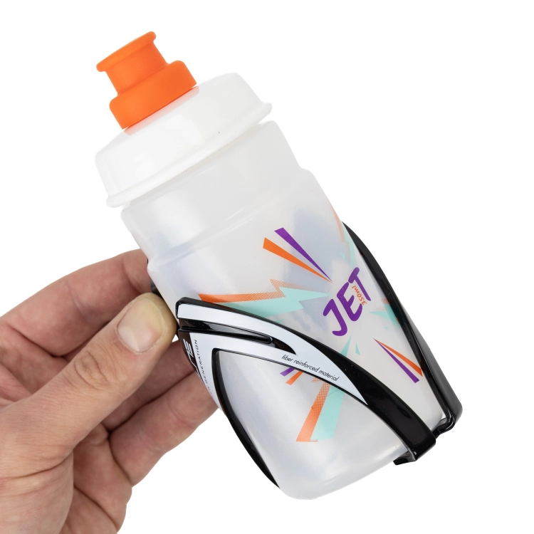 Zestaw Elite Kit CEO koszyk + bidon Jet 350 ml pomarańczowy