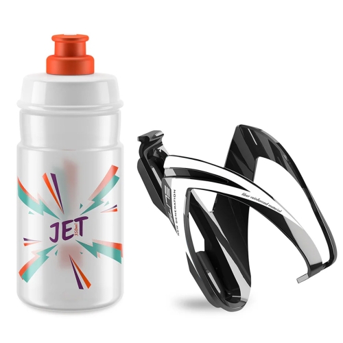 Zestaw Elite Kit CEO koszyk + bidon Jet 350 ml pomarańczowy