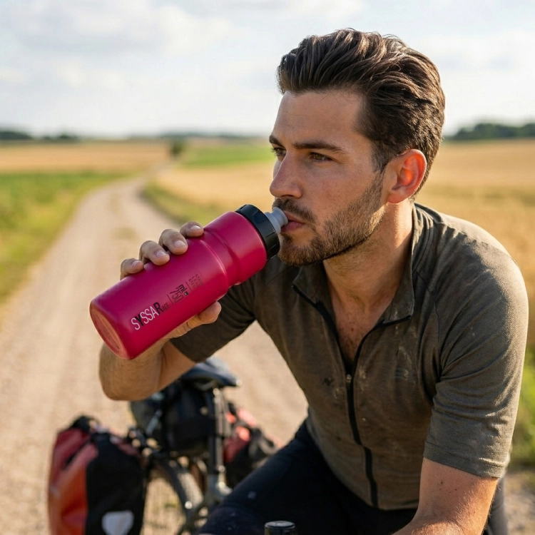 Bidon rowerowy ELITE SYSSA RACE 750ml - Ruby