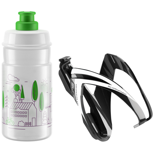 Zestaw Elite Kit CEO koszyk + bidon Jet 350 ml zelony